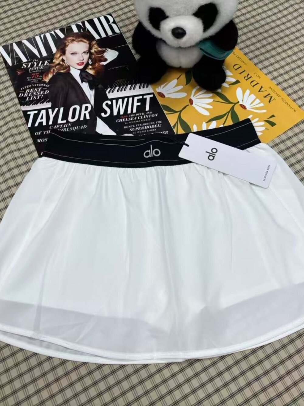 🦋ALO Yoga Match Point Mini Skirt White High  Low waisted Versatile🐾